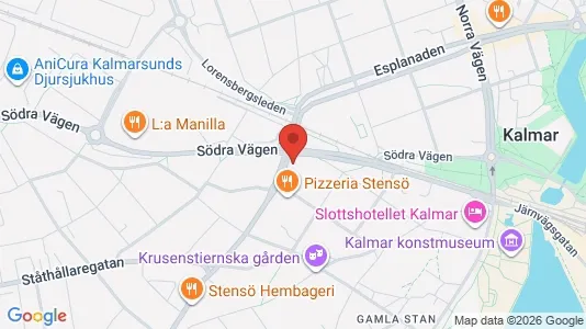 Rooms for rent i Kalmar - kort over placeringen