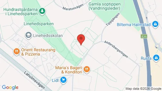 Apartments for rent i Halmstad - kort over placeringen