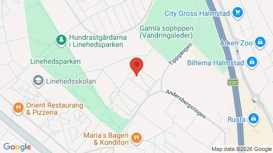 Apartments for rent i Halmstad - kort over placeringen
