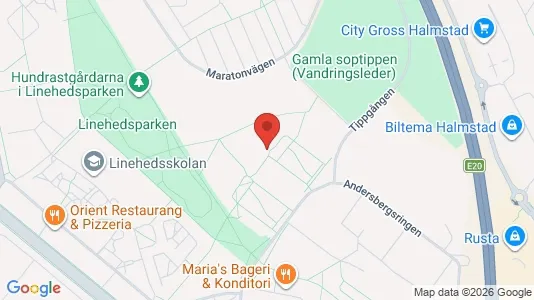 Apartments for rent i Halmstad - kort over placeringen