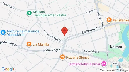 Rooms for rent i Kalmar - kort over placeringen