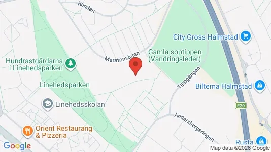 Apartments for rent i Halmstad - kort over placeringen