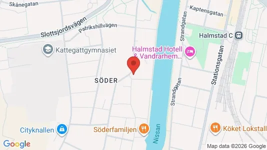 Apartments for rent i Halmstad - kort over placeringen