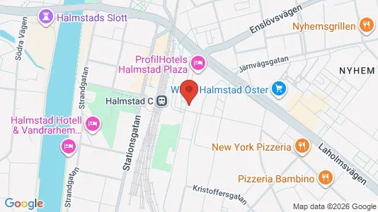 Apartments for rent i Halmstad - kort over placeringen