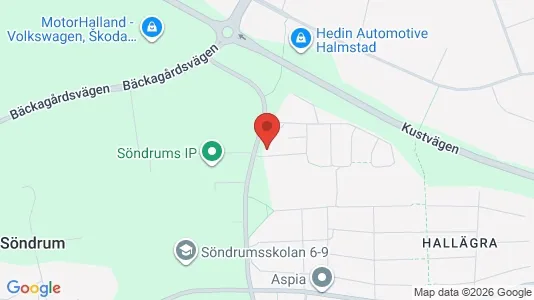 Apartments for rent i Halmstad - kort over placeringen