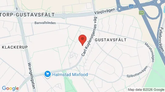 Apartments for rent i Halmstad - kort over placeringen