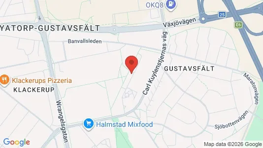Apartments for rent i Halmstad - kort over placeringen