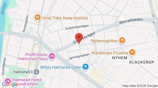 Apartments for rent i Halmstad - kort over placeringen