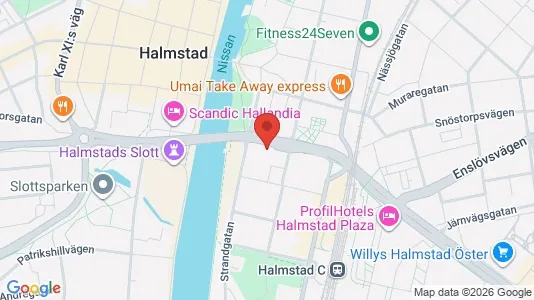Apartments for rent i Halmstad - kort over placeringen