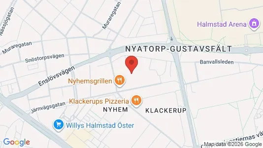 Apartments for rent i Halmstad - kort over placeringen