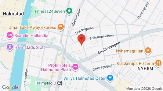 Apartments for rent i Halmstad - kort over placeringen