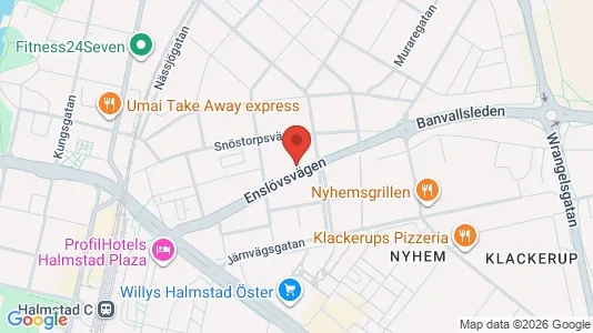 Apartments for rent i Halmstad - kort over placeringen