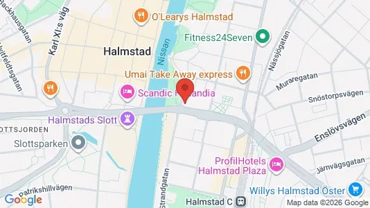 Apartments for rent i Halmstad - kort over placeringen