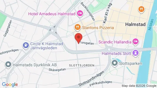 Apartments for rent i Halmstad - kort over placeringen