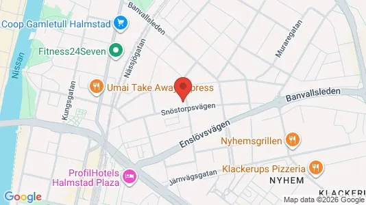 Apartments for rent i Halmstad - kort over placeringen