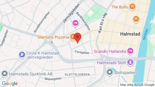 Apartments for rent i Halmstad - kort over placeringen