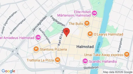 Apartments for rent i Halmstad - kort over placeringen