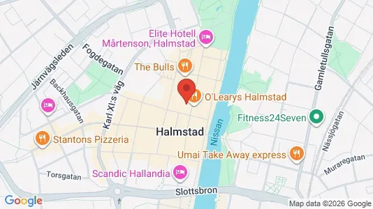 Apartments for rent i Halmstad - kort over placeringen