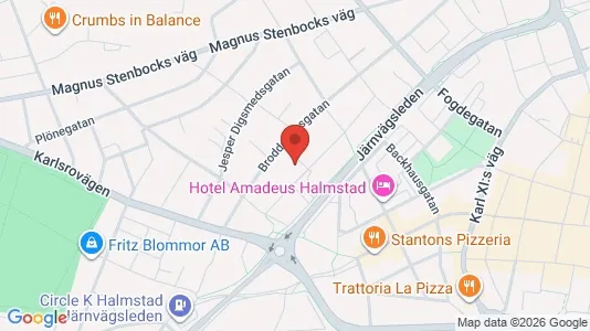Apartments for rent i Halmstad - kort over placeringen