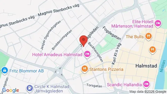 Apartments for rent i Halmstad - kort over placeringen