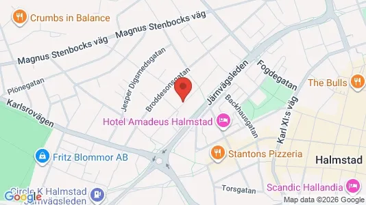 Apartments for rent i Halmstad - kort over placeringen