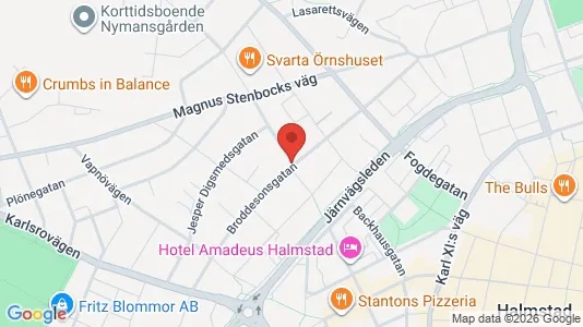 Apartments for rent i Halmstad - kort over placeringen