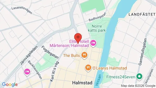 Apartments for rent i Halmstad - kort over placeringen