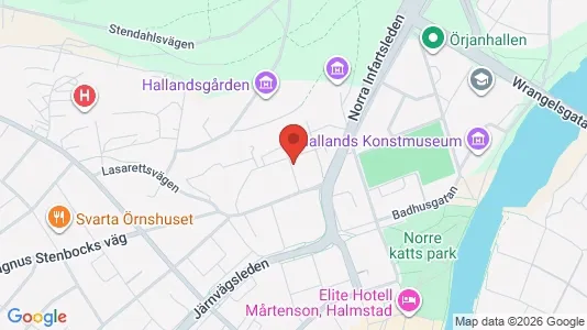 Apartments for rent i Halmstad - kort over placeringen