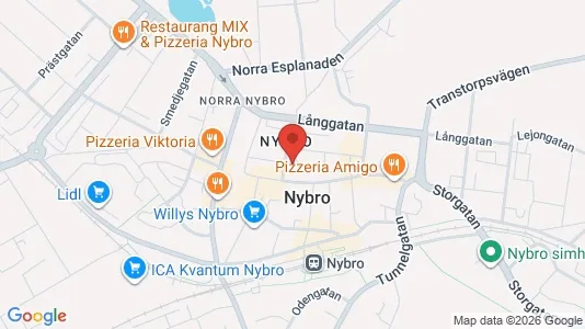 Apartments for rent i Nybro - kort over placeringen