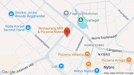 Apartments for rent i Nybro - kort over placeringen