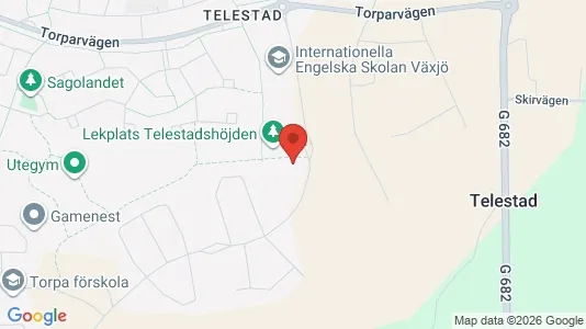 Apartments for rent i Växjö - kort over placeringen