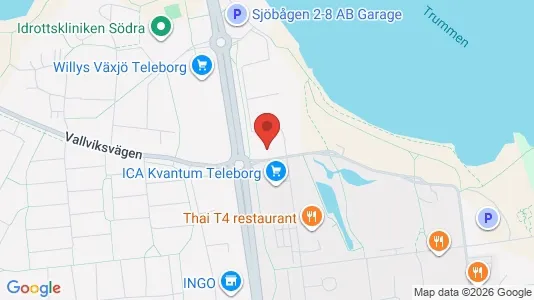 Apartments for rent i Växjö - kort over placeringen