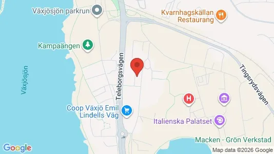 Apartments for rent i Växjö - kort over placeringen