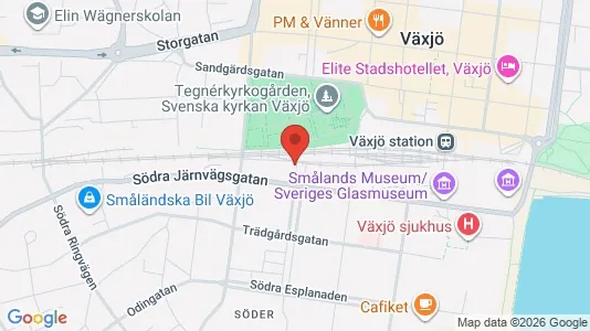Apartments for rent i Växjö - kort over placeringen