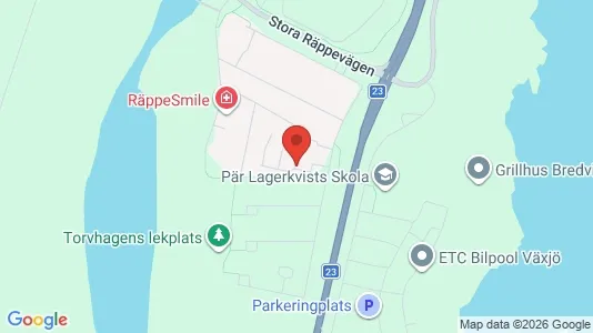 Apartments for rent i Växjö - kort over placeringen