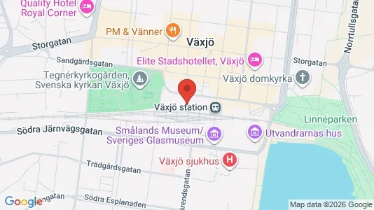 Apartments for rent i Växjö - kort over placeringen