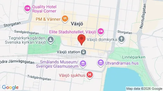 Rooms for rent i Växjö - kort over placeringen