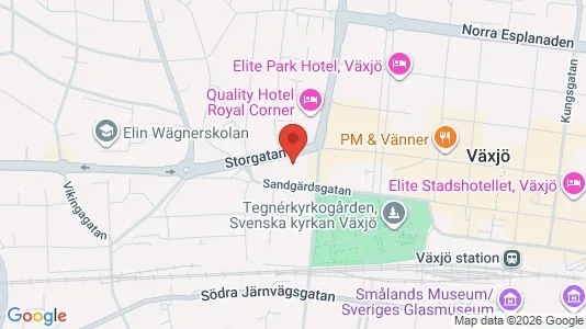 Apartments for rent i Växjö - kort over placeringen