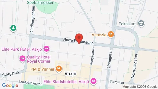 Apartments for rent i Växjö - kort over placeringen