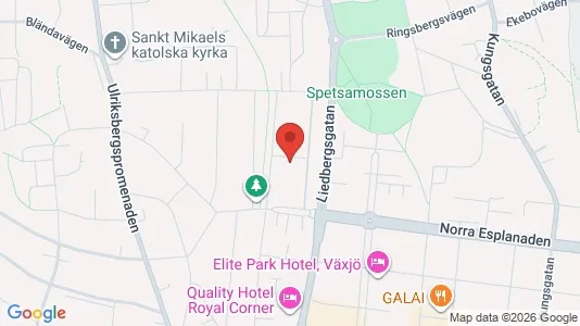 Apartments for rent i Växjö - kort over placeringen