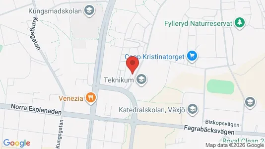 Apartments for rent i Växjö - kort over placeringen