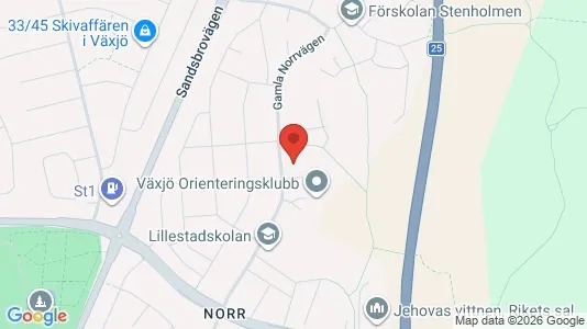 Apartments for rent i Växjö - kort over placeringen