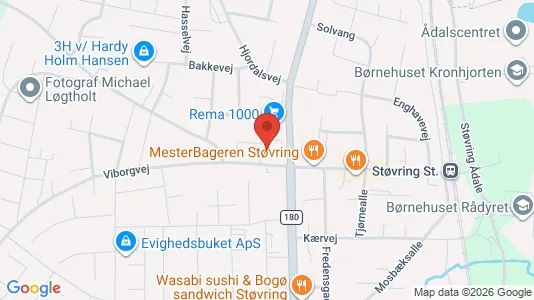 Apartments for rent i Støvring - kort over placeringen