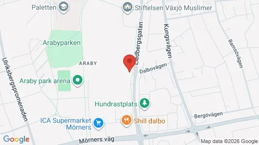 Apartments for rent i Växjö - kort over placeringen