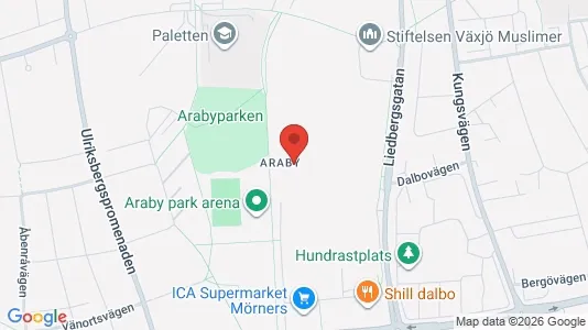 Apartments for rent i Växjö - kort over placeringen