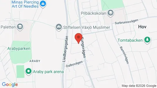Apartments for rent i Växjö - kort over placeringen