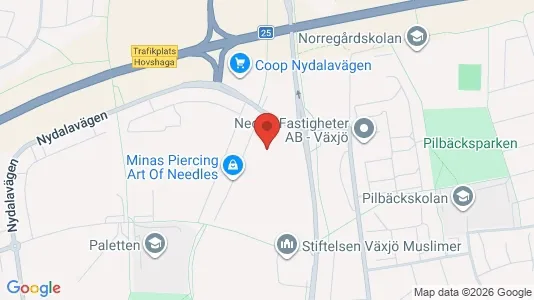 Apartments for rent i Växjö - kort over placeringen
