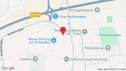 Apartments for rent i Växjö - kort over placeringen