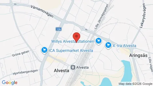 Apartments for rent i Alvesta - kort over placeringen