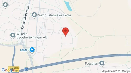 Apartments for rent i Växjö - kort over placeringen